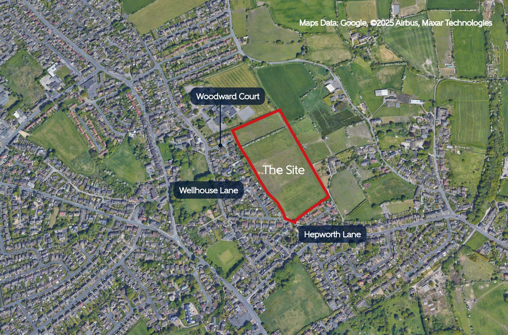 aerial photograph of the site
